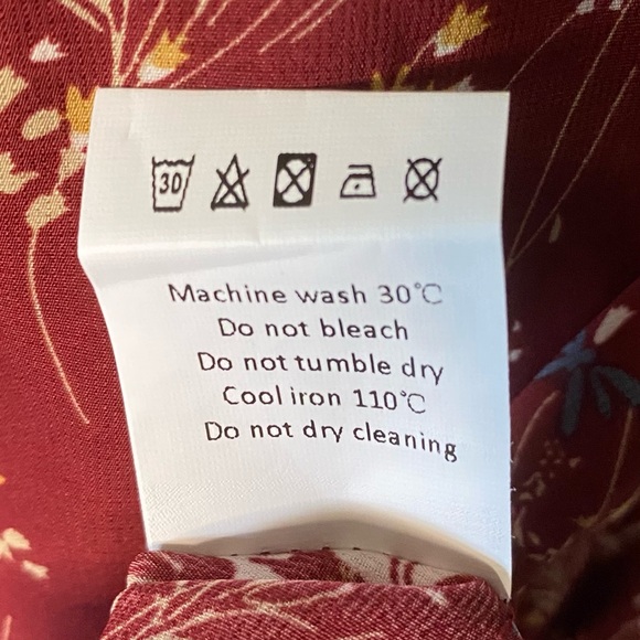 Allegra K NWT Tank Style MIDI Dress Red with Floral and Butterfly Design size S - Picture 13 of 14